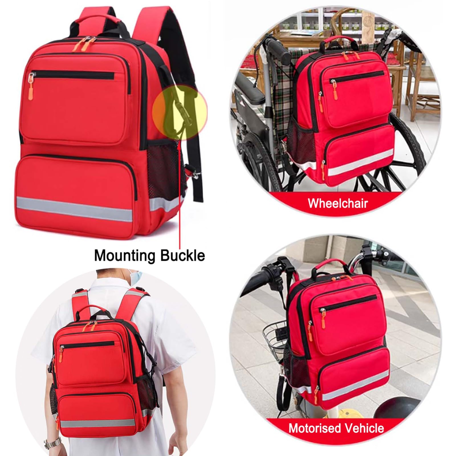 Cubstone Mochila Universal, Bolsa para Silla de Ruedas, Mochila Adaptable para niñas, Niños para Todas Las Habilidades y Edades - Mochila para Silla de Ruedas para Viajes/Escuela(E)