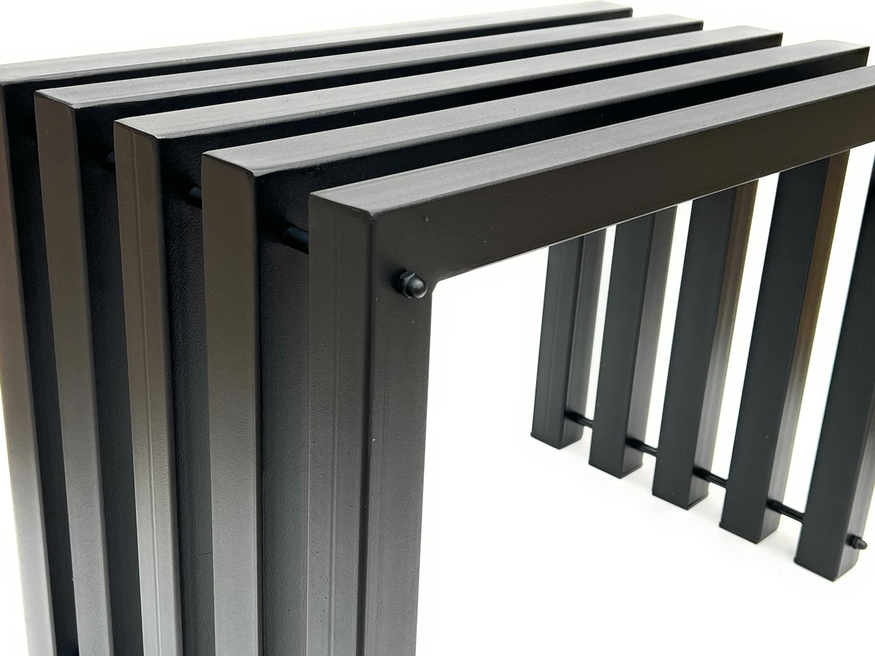 DanDiBo 96446 Tabouret moderne en métal noir résistant aux intempéries 60 cm