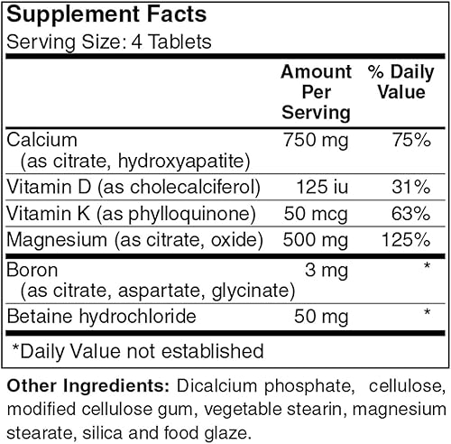 Miniatura 2 de Holly Hill Health Foods, Citratos de calcio y magnesio, 100 tabletas