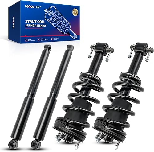 Vista 55 de KAX Puntales delanteros rápidos para 4Runner 2003-2023, Tacoma 2005-2015, FJ Cruiser 2007-2014 Conjunto completo de puntales con resorte helicoidal