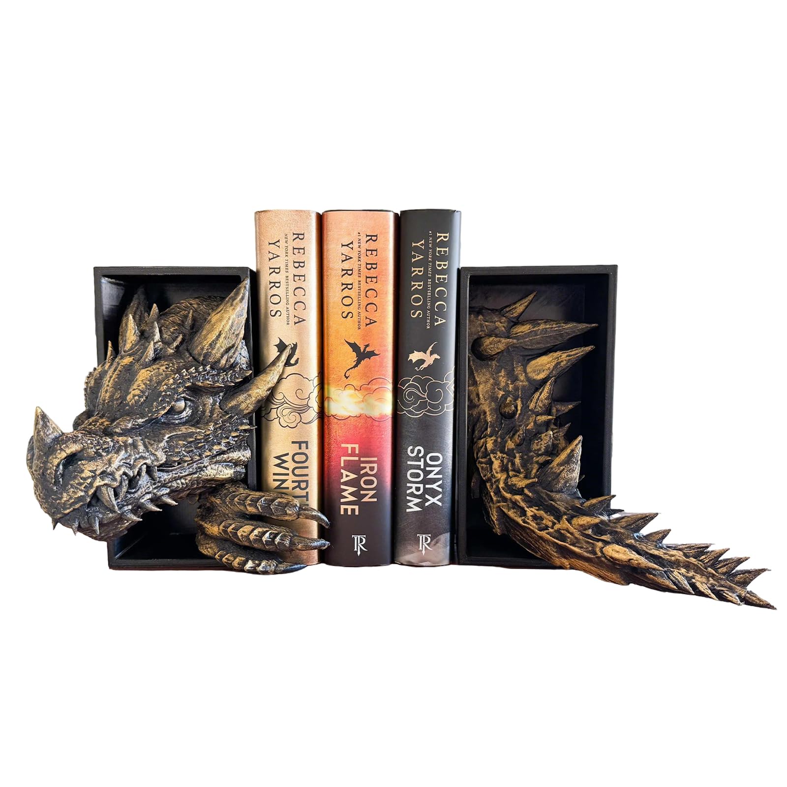 Dragon Bookshelf Decor,Dragon Bookends,Gothic Fantasy Bookends
