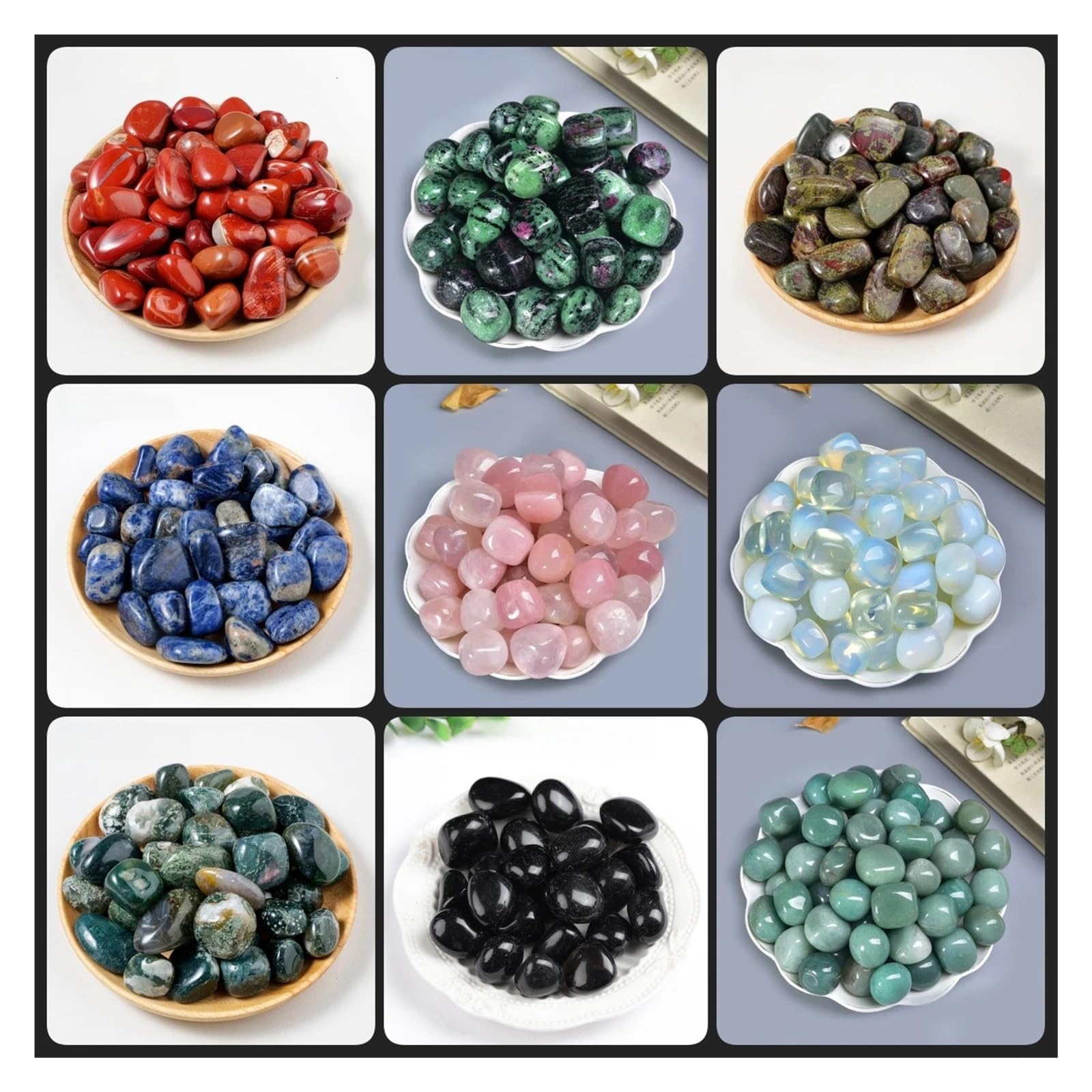 200 g schwarzer Obsidian, Trommelsteine, Quarzerz, Kieskristalle, 1,5–3 cm Gemstone Stone