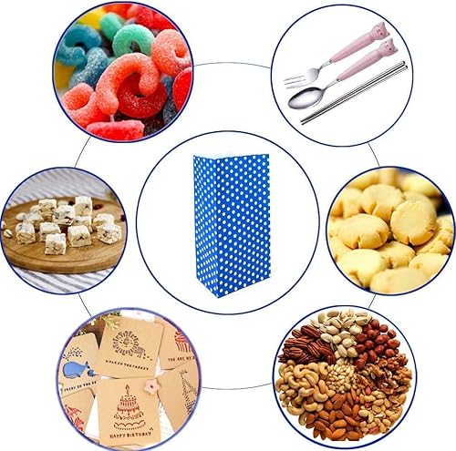 Miniatura 2 de ADIDO EVA 100 bolsas de papel de color negro y rojo, pequeñas bolsas de regalo para aperitivos, frutos secos, bolsas de golosinas para cumpleaños,