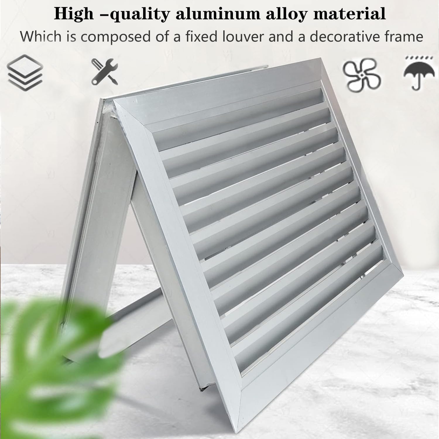 Door Vents for Interior Doors Two Sided, 20” x 12” Door Louver Vent Aluminum Louvered Door Vent White Door Air Vent Grille for Bathroom Garage Cabinet