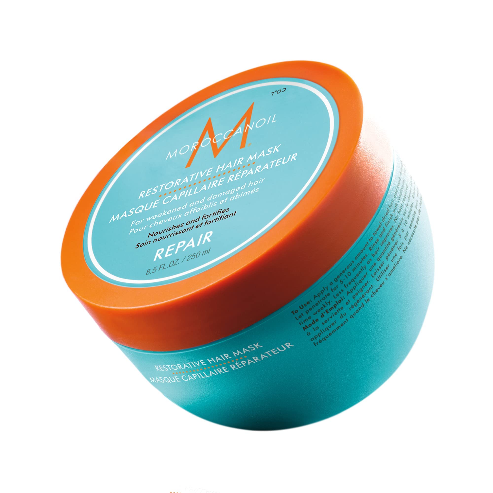 Moroccanoil Maschera Ristrutturante 250 ml & Shampoo Idarante 250 ml [La confezione può variare]