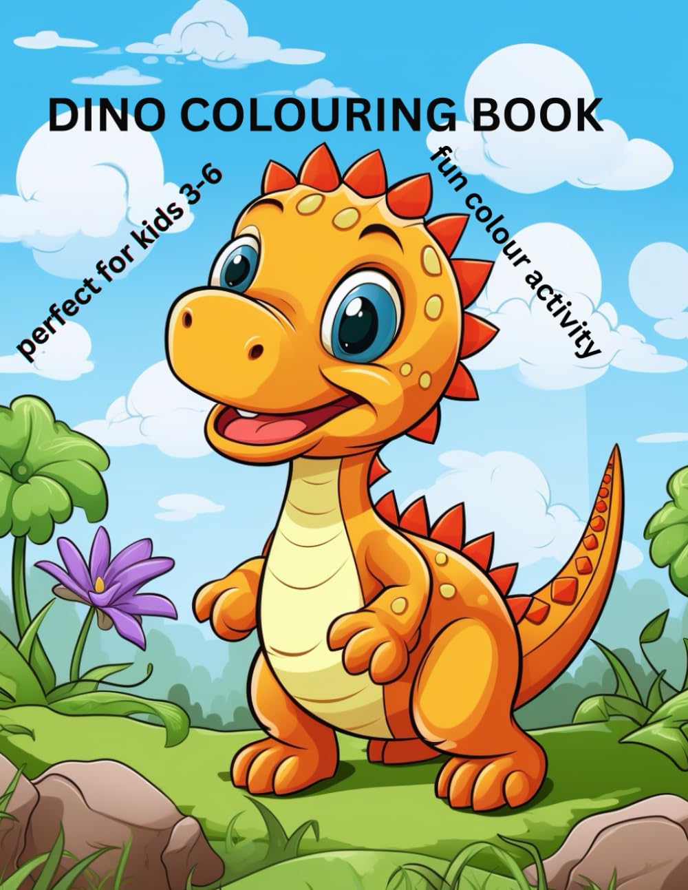 Dino colouring book: kids 3-6