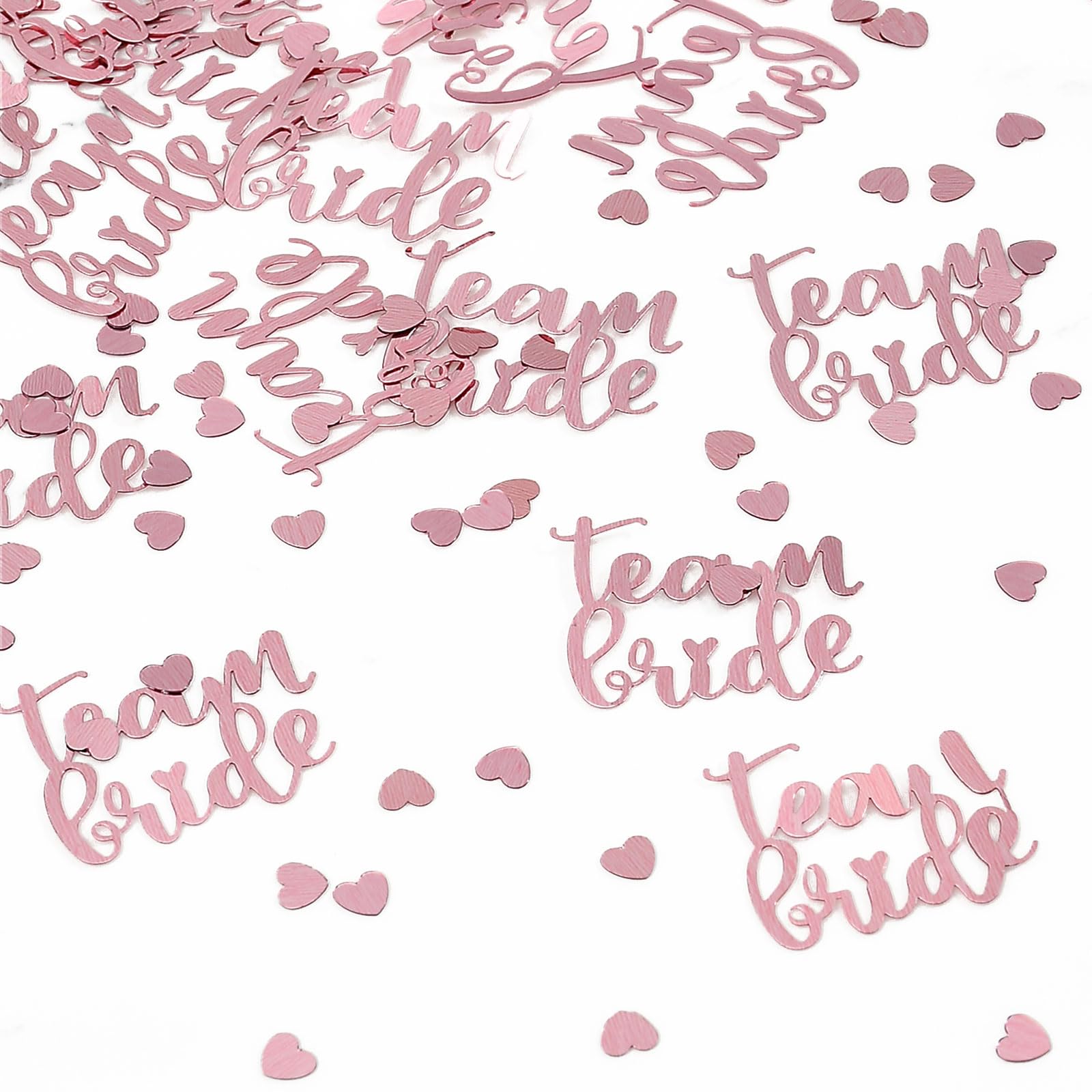 Coriandoli Oro Rosa Per Addio Al Nubilato – 30g, Forme Team Bride, Cuori E Simboli Divertenti, Decorazioni Feste