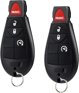 Key Fob fits 2013-2018 Jeep Cherokee/Ram Pickup Keyless Entry Remote Smart Key (GQ4-53T), Set of 2