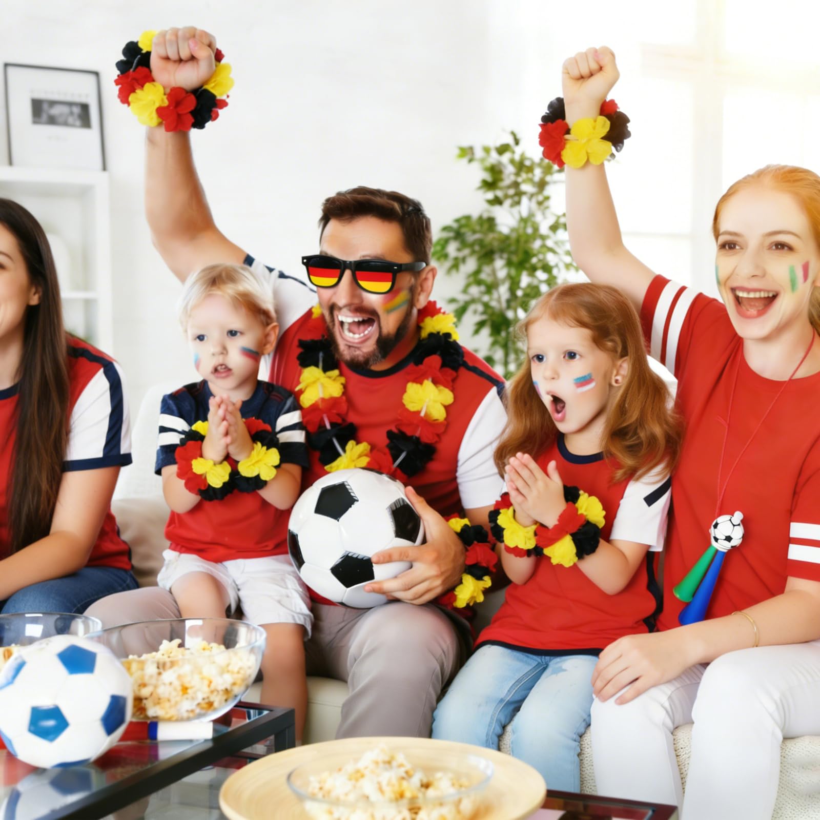 Fußball-Fan-Dekoration für WM-Jahr 2026, 10 Stück Deutschland Fanartikel Deko für Wettbewerbe, Party-Dekoration für Fußball-Weltmeisterschafts, Perfekte Unterstützung bei Sportevents und Feiern - 5