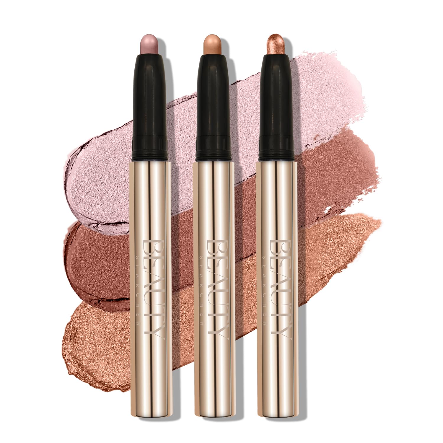 XINYUNXIN 3PCS Eyeshadow Stick, Multi-Coloured Eyeshadow Pencil Set, Waterproof Creamy Long-Lasting Eye Makeup Kit