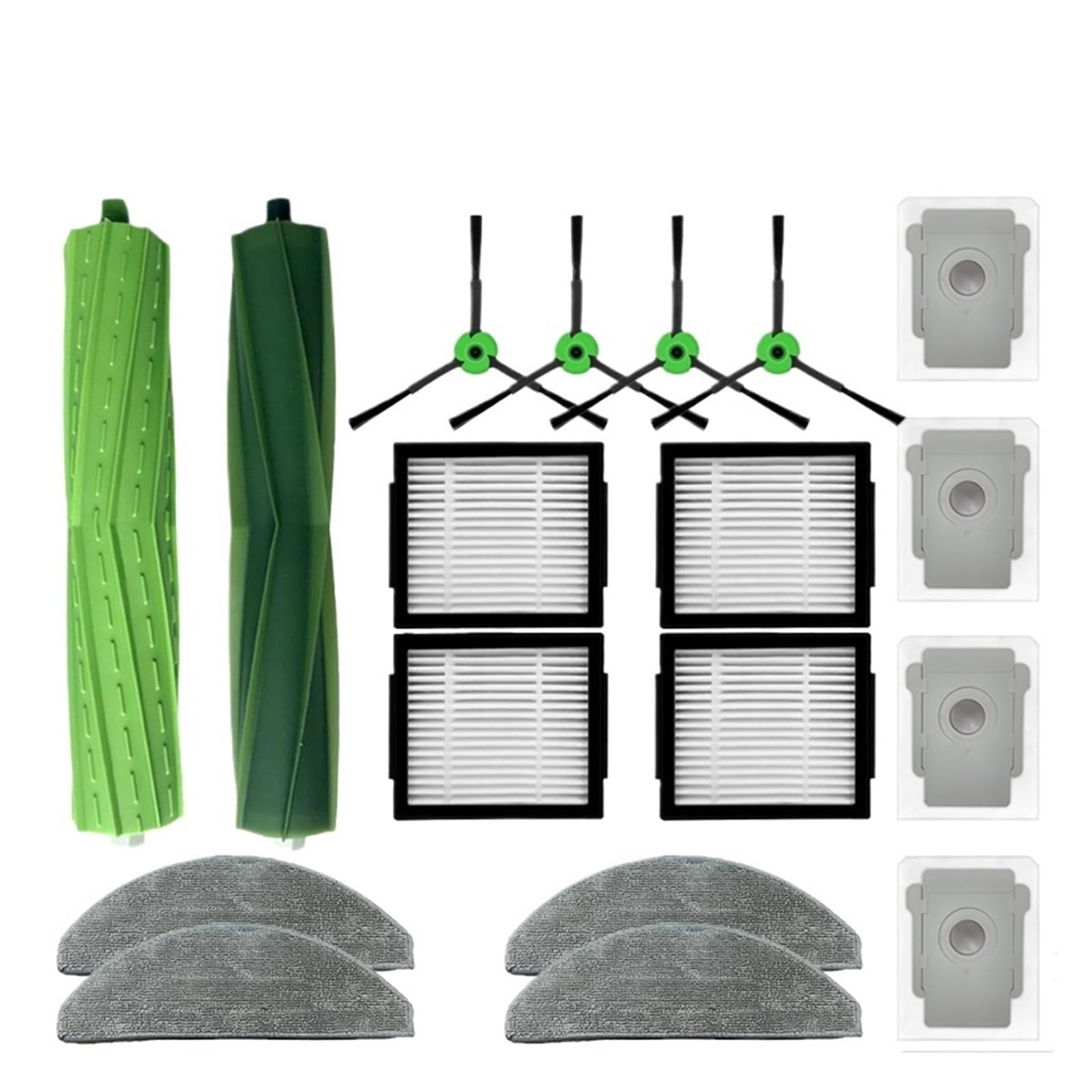 Kit di accessori for parti ricambio for aspirapolvere robot Irobot Roomba Combo I5/I5+/J5/J5+, filtro HEPA e spazzola laterale principale(008)