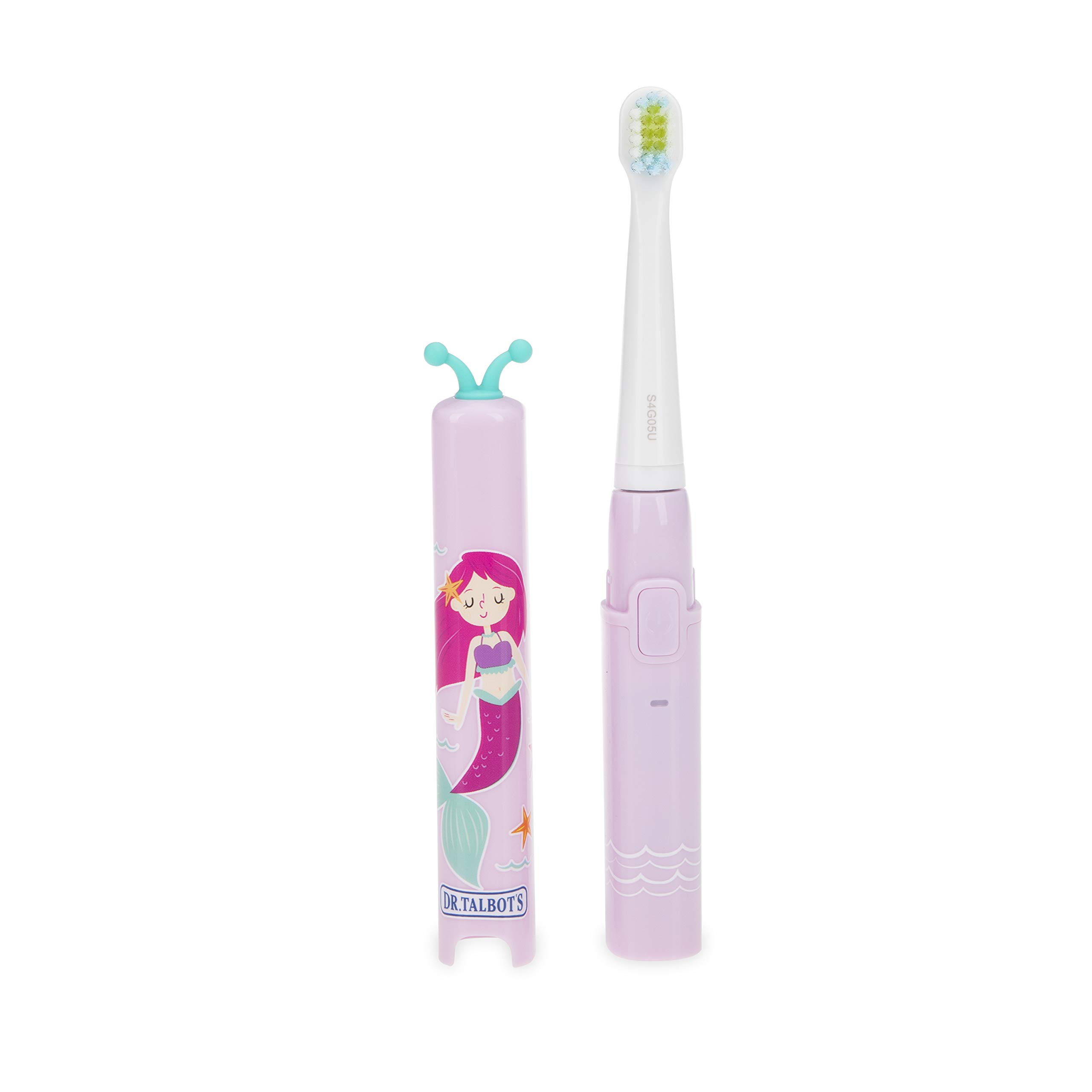 Dr. Talbot'sNuby Toddler Sonic Electric Toothbrush with Rechargeable Battery, 3 Cleaning Modes, Mermaid