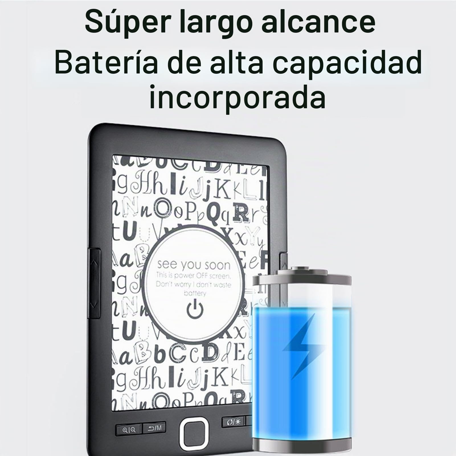 Lector de Libros Electrónicos 8G, Lector Electrónico de Pantalla de Tinta con Protección Ocular de 6 Pulgadas, Dispositivos de Lectura Electrónicos Portátiles de Múltiples