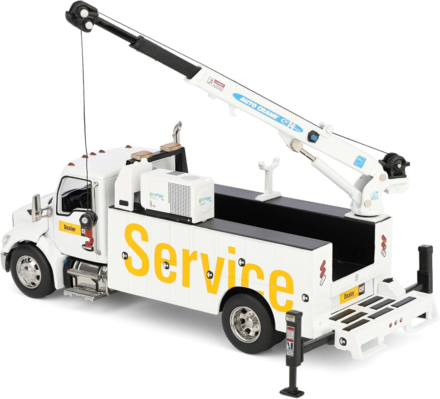 Diecast Masters 1/50 CAT Kenworth T380 Crane Truck with Titan 85 Body & Miller EnPack 85786