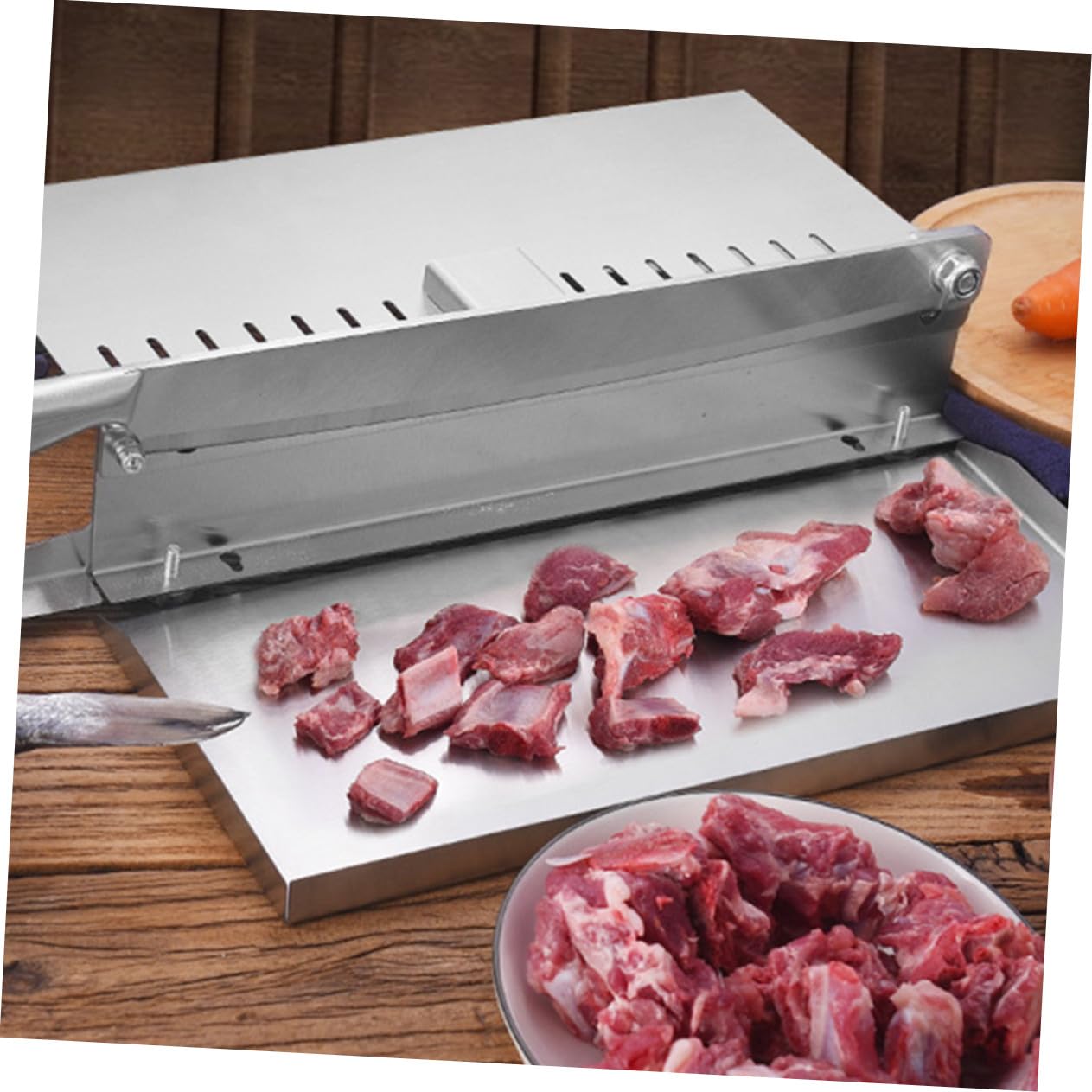 LABRIMP Cuchillo de Carnicero de Acero Inoxidable Plata Mango Ergonómico