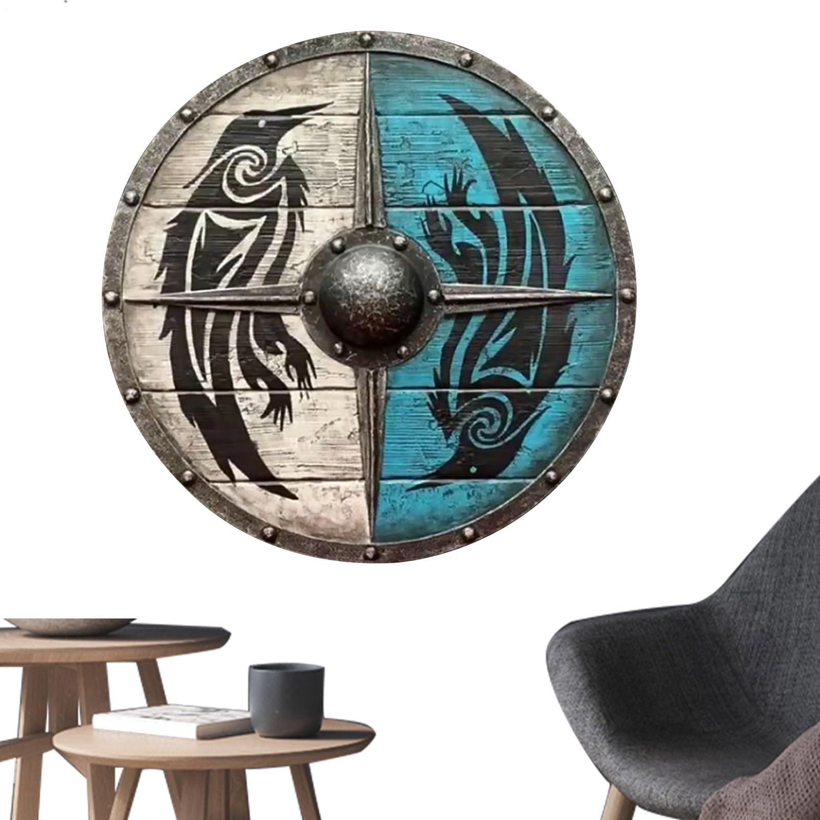 Decorazione in legno, scudo medievale in legno, giocattolo per bambini, creativo medievale Valhalla Autentico, Serate di Decorazione per uomini e