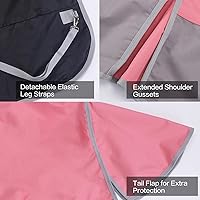 Vista 3 de Manta de caballo 1200D Ripstop impermeable transpirable (0.00 oz sin relleno), ligera capa de lluvia que se mantiene seca en barro y clima húmedo