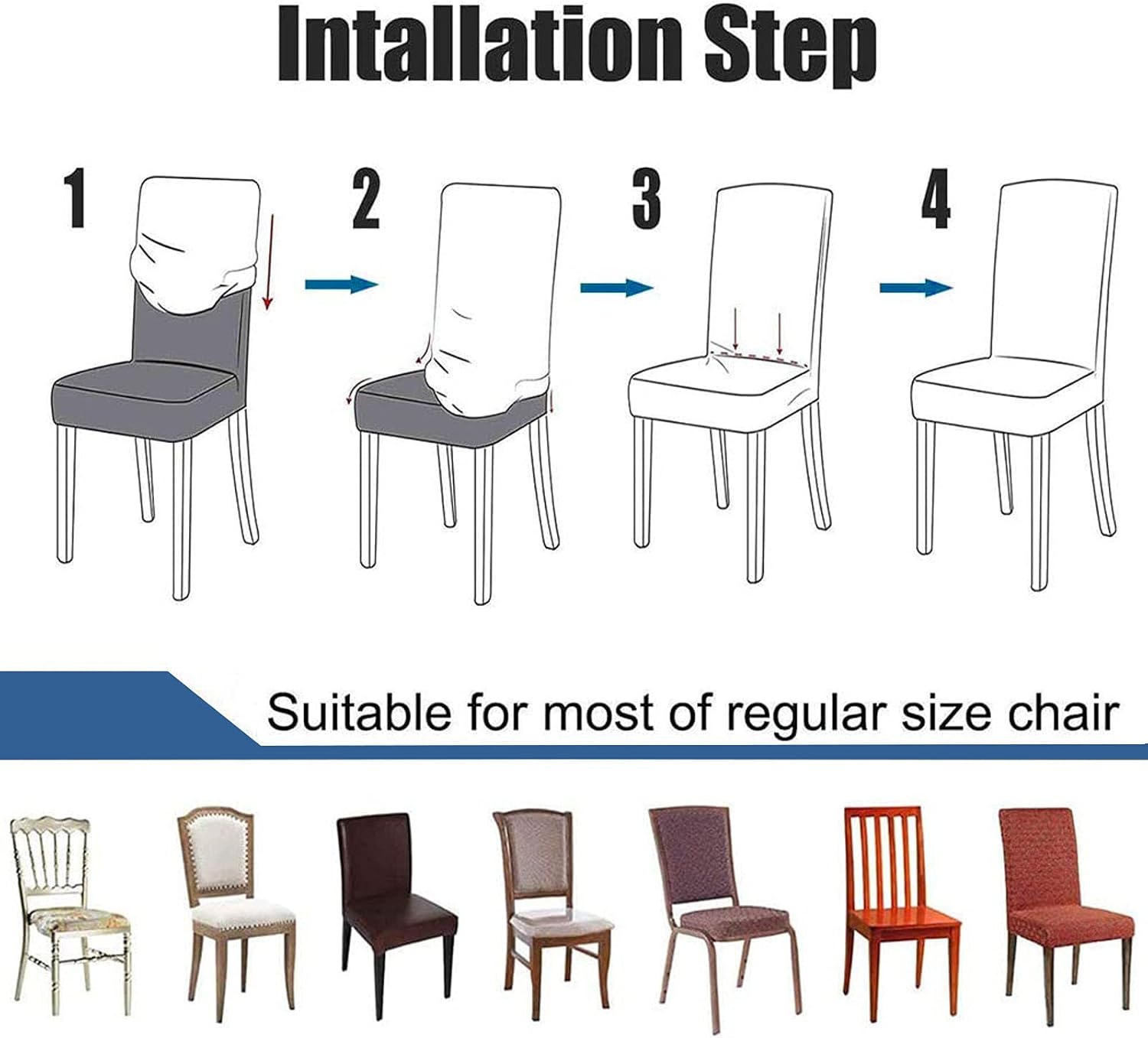 Velvet Dining Chair Covers, Stretch Chair Slipcover Chair Protector Elastic Soft Chair Covers for Dining Room for Living Room Kitchen-Pink-2
