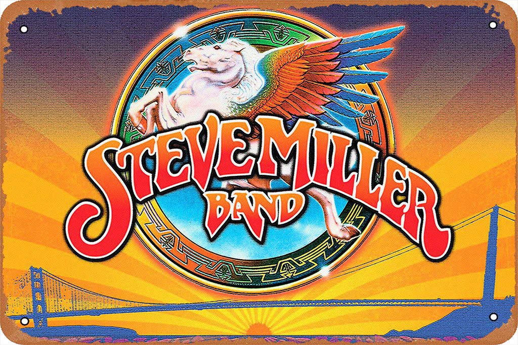 Yitachi Steve Miller Band Classic Rock Poster Celebrities & Musicians 12" X 8" Vintage Metal Tin Sign