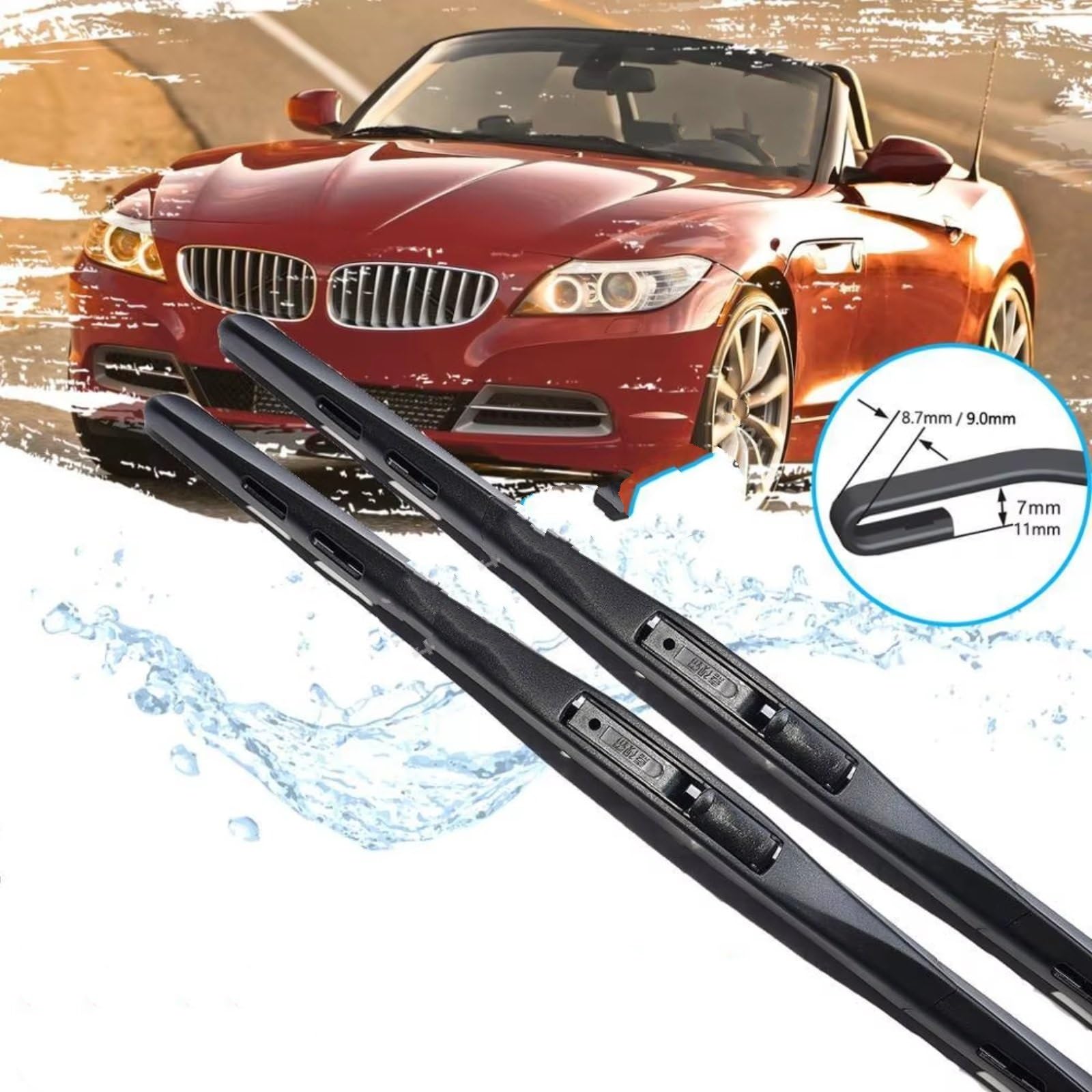 Kit Tergicristallo Compatibile Con Z4 E89 2009 2010 2011 2012 2013 2014 2015 2016 2017 Parabrezza Anteriore Tergicristalli Accessori Per Auto Tergicristalli(B)