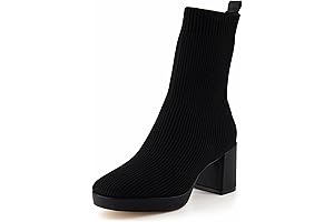 Women's Bancroft Stretch Platform Heel Boot with Memory Foam, Wide Widths Available