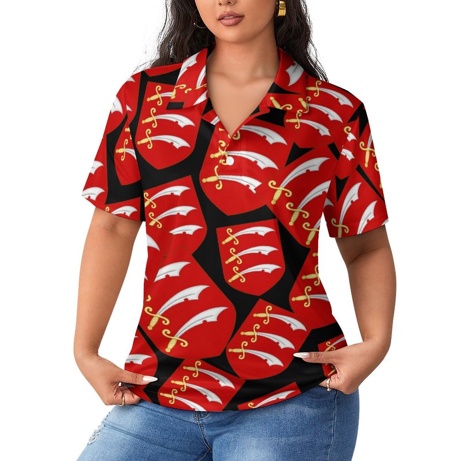 Polo clásico de mujer Arms of Essex County Council una camiseta casual con cuello elegante 8