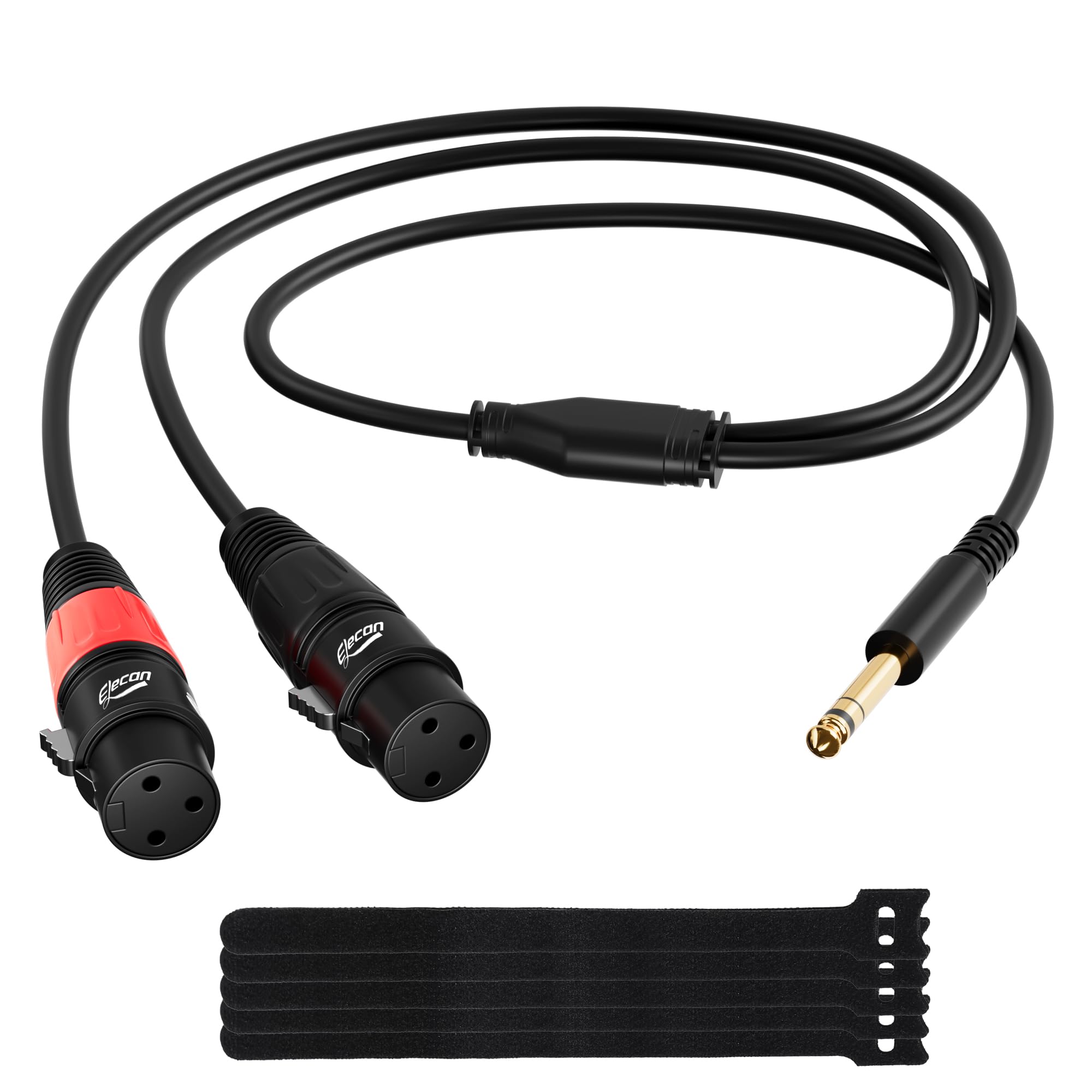 Amazon.com: Elecan 6.35mm (1/4 Inch) TRS Male to Dual XLR Female Y