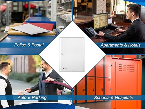 Miniatura 4 de winbest Caja de seguridad de acero con cerradura de llave de almacenamiento para gabinete de montaje en pared (gabinete de montaje en pared seguro