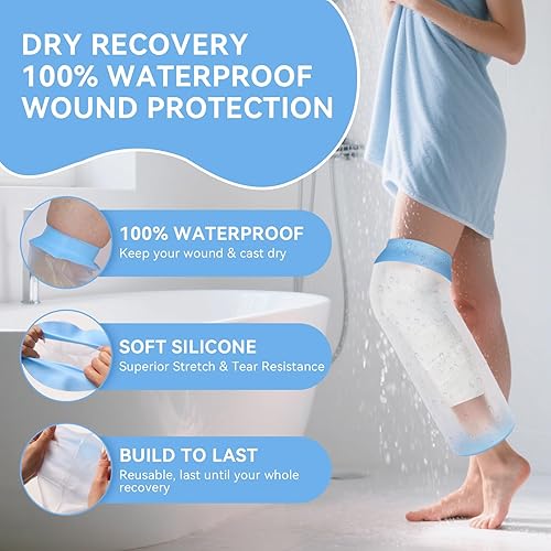 Miniatura 4 de Rodillera impermeable para ducha después de la cirugía, protector de rodilla para ducharse después de la cirugía para cirugía de rodilla,
