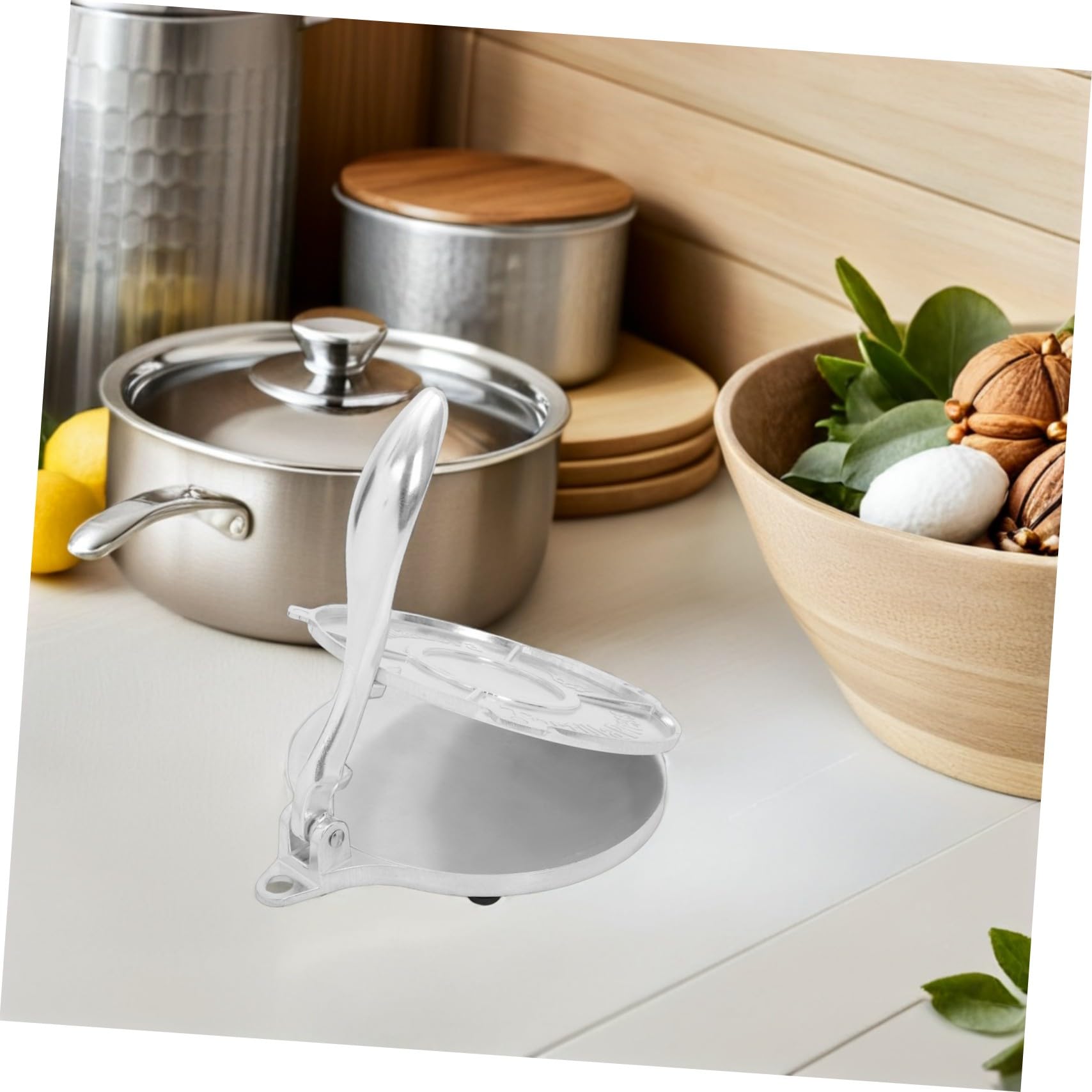 Ciieeo Tortilla Press presa per tortilla in alluminio di mais macchina per gnocchi Silver