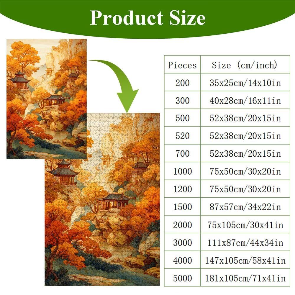 Puzzle 1500 Piezas Adultos Otoño & Paisaje, Rompecabezas con Letras Traseras y Póster, Pasatiempo Antiestrés, Decoración de Pared, Regalo Decorar Mujer Hombre 87 x 57 cm (14 Años +) P3#741