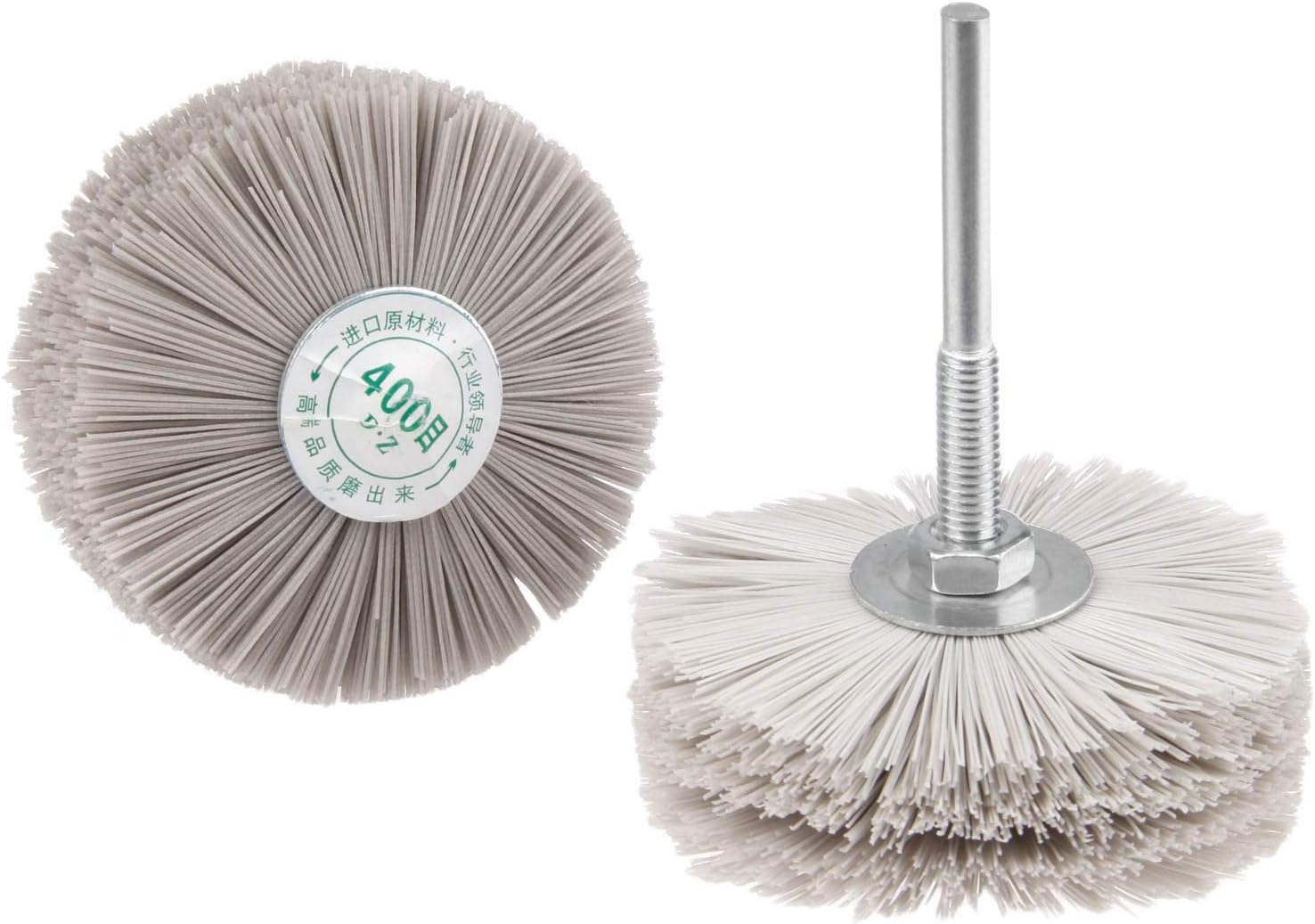 Abrasive polishing tools 3Pcs Nylon Wheel Brush Wood Metal Polishing Buffing Grinding Wheel 320# 400# 600# for Drill Rotary Tool Accessories