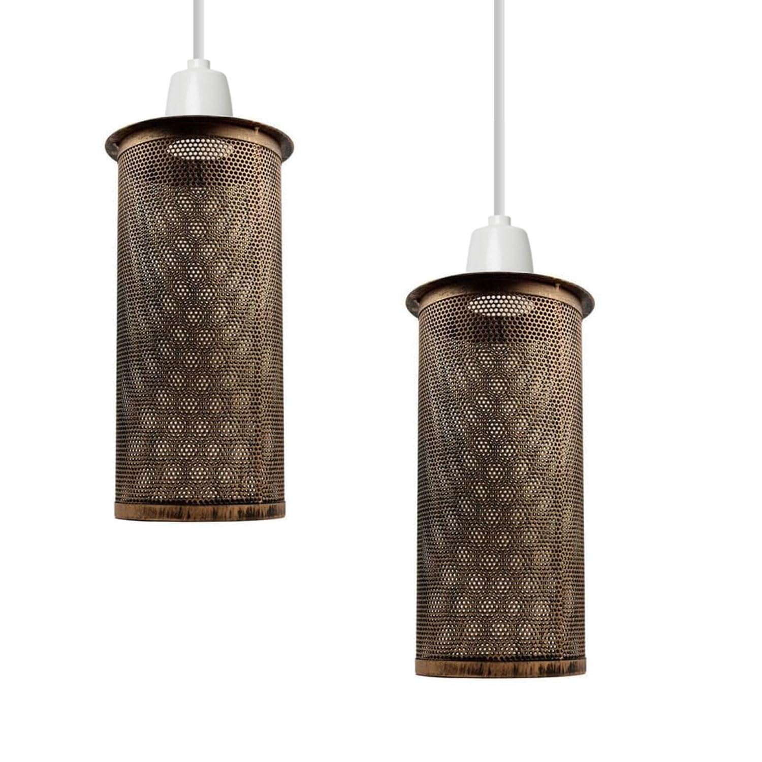 LEDSone Industrial Metal Cage Lampshade for Indoor Pendant Lights Shade Easy Fit Wire cage for Dining Room Bedroom Kitchen โ image 1