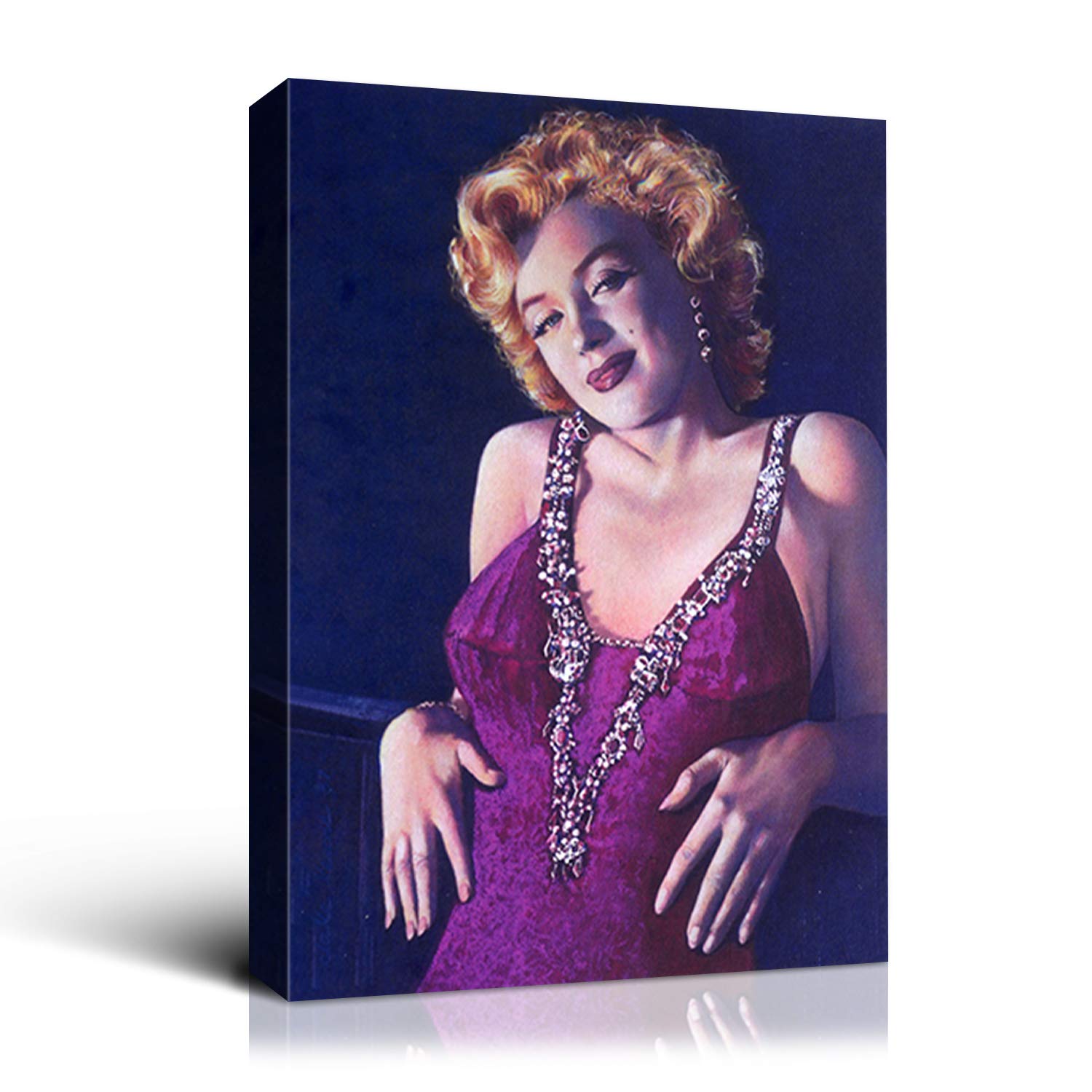 Denozer Marilyn Monroe Canvas Wall Art Poster 36 x 48 inch Classic Movie Stars Painting Home Decor Female Portrait Artwork for Living Room Bedroom