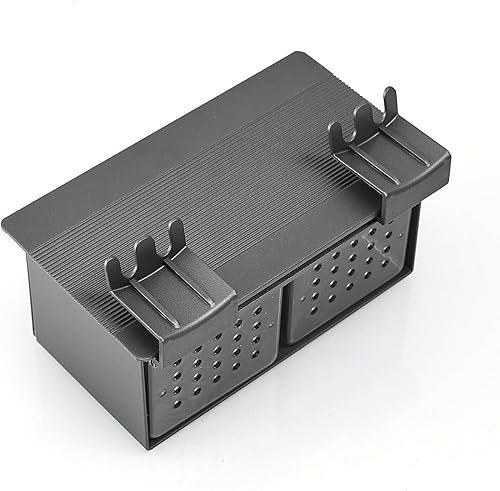 Miniatura 5 de Leekayer Soporte para cepillos de dientes de baño, negro, aluminio espacial, 2 ranuras, soporte para vasos de dientes, caja de almacenamiento de