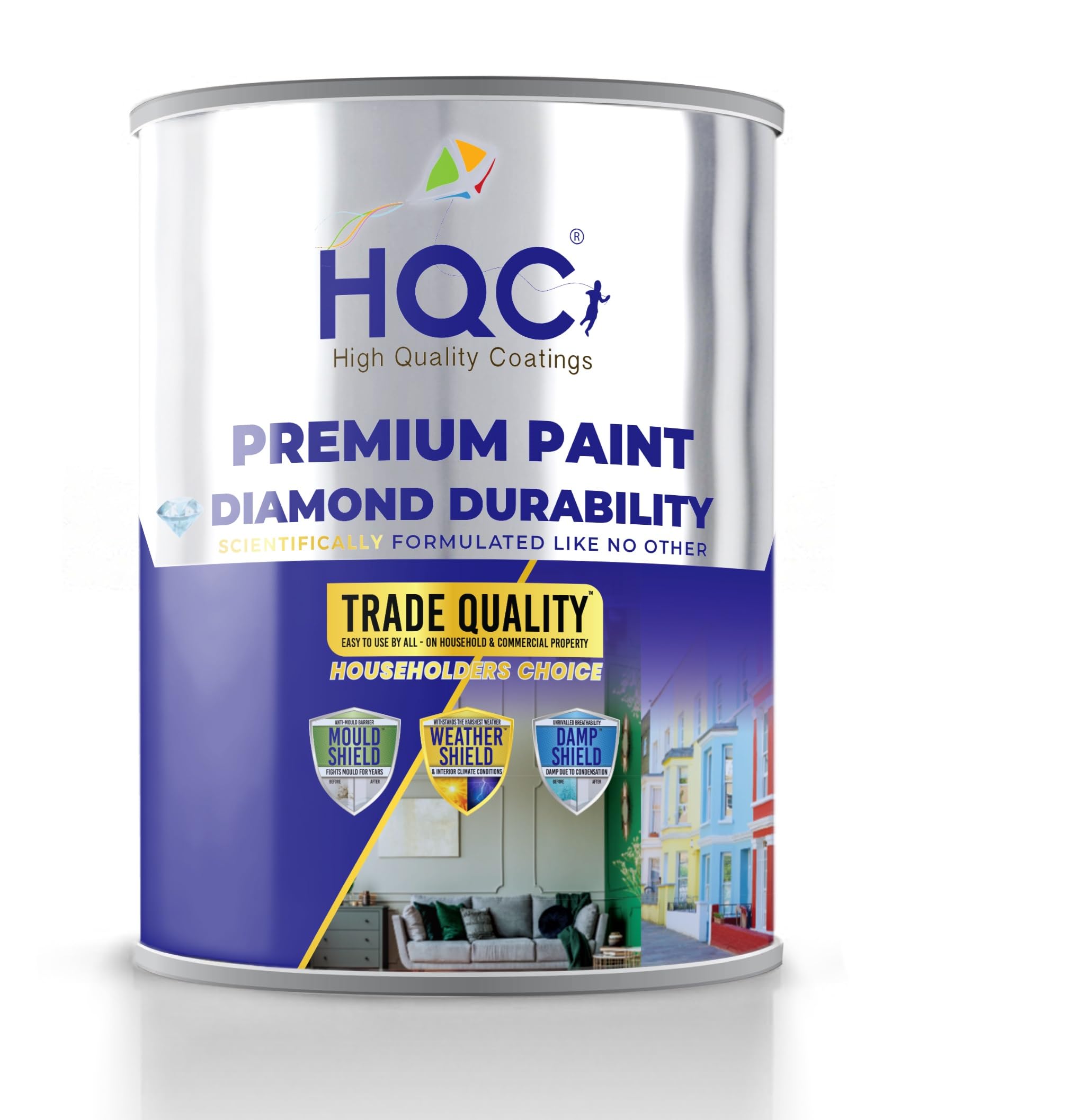 Hqc Smooth Masonry Paint Weatherproof & Long-Lasting Protection For All Exterior WallsMarina Blue5L from B&Q