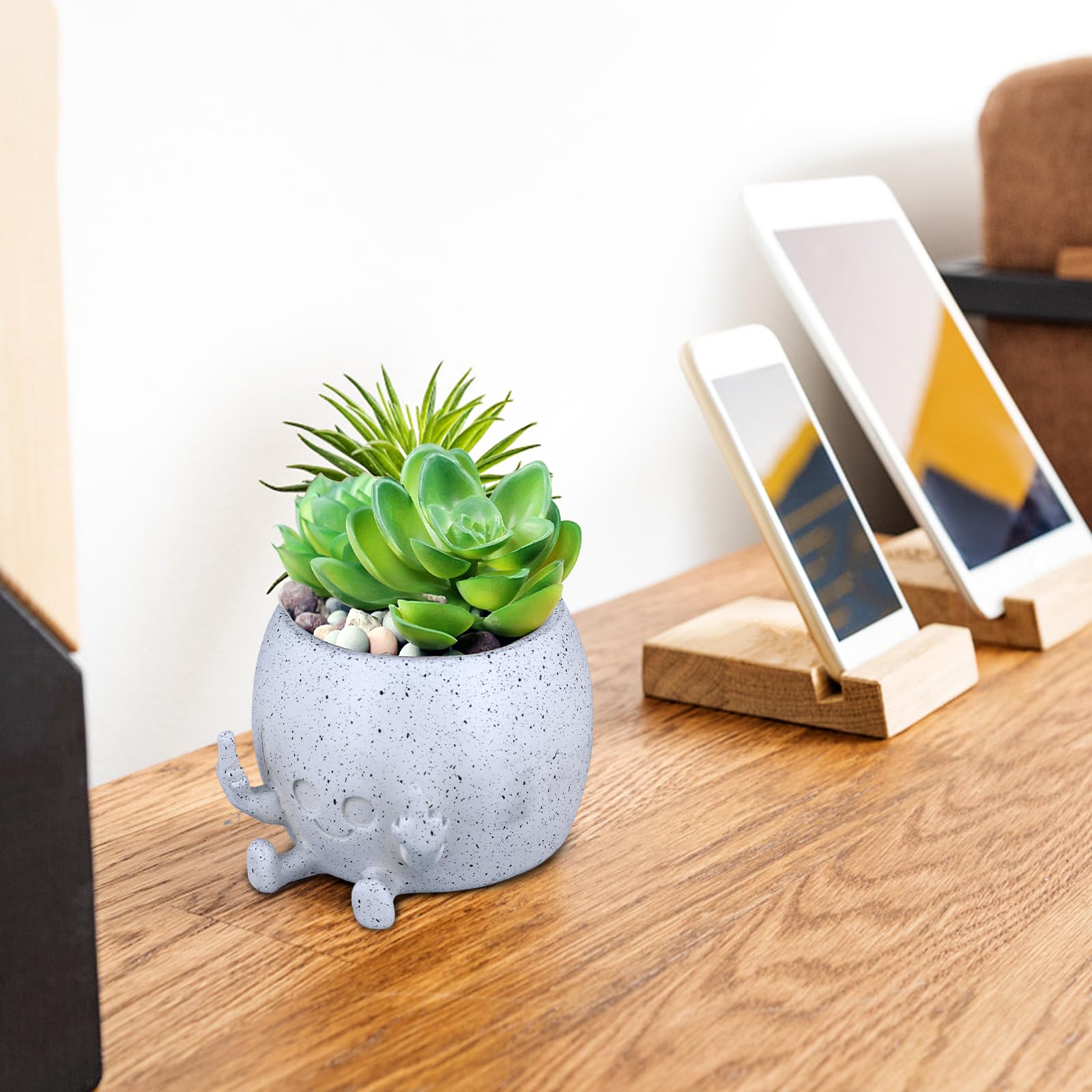 Pot De Fleurs Unique Avec Visage Abstrait - Pot De Fleurs Unique Pour