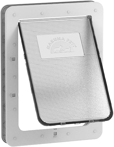 Miniatura 9 de Hakuna Pets Puerta súper resistente para mascotas, gatos y perros con panel de bloqueo de 2 vías para pantallas, puertas, paredes y vidrio de hasta