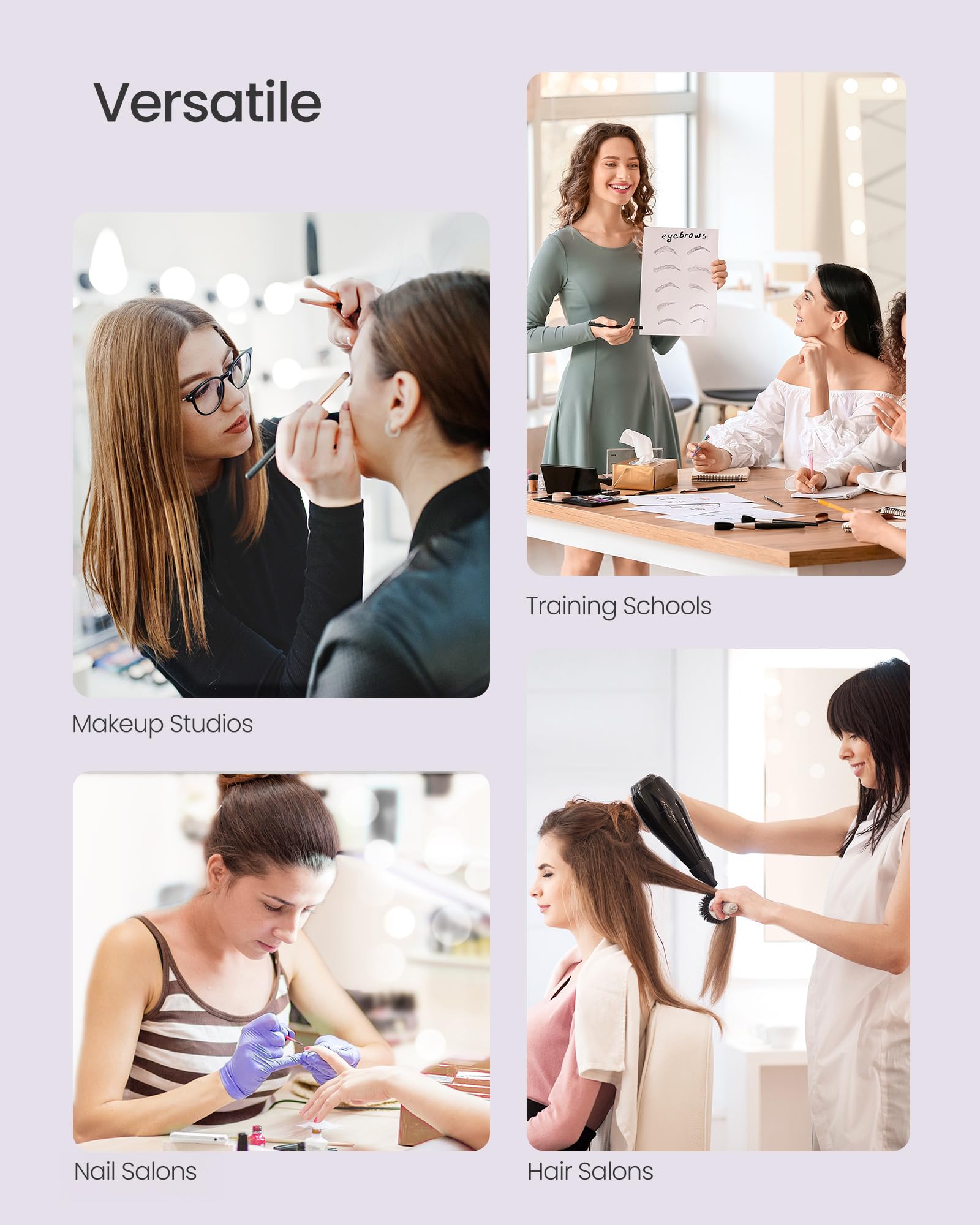 SONGMICS - Maletín de Maquillaje Profesional 3 en 1, maletín cosmético, bloqueable, Ruedas de 360°, para Viajes, manicura, maquillador, peluquería