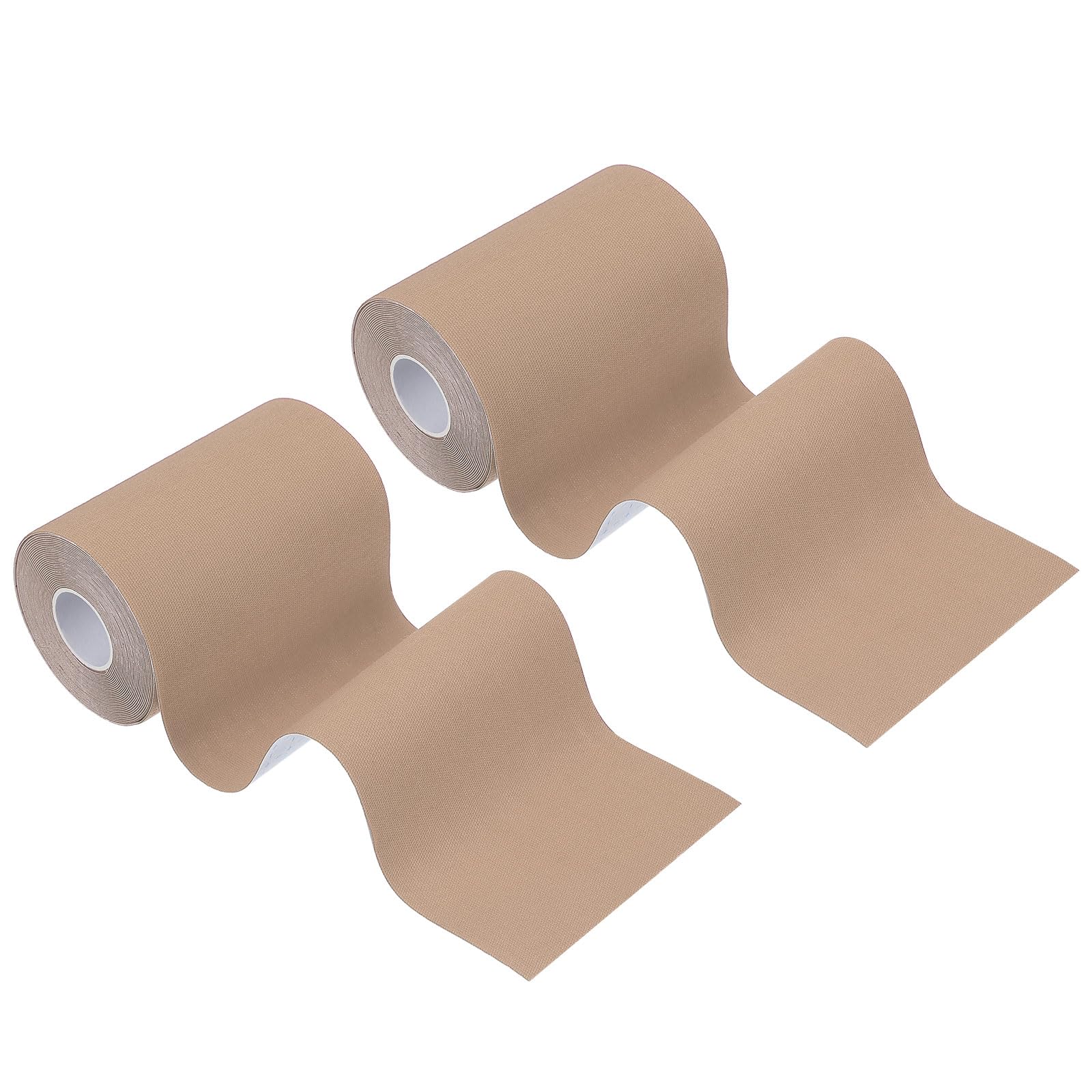 PATIKIL 5M x 10cm Nastro Kinesiologico, 2 Rotoli Nastri Adesivi Cotone Sportivi Per Supporto Muscolare Nastri Elastici Impermeabili Per Ginocchio Caviglia, Chiara