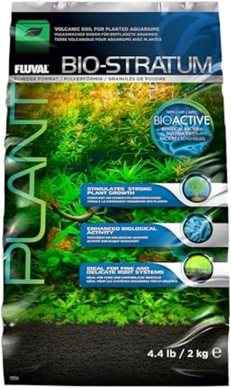 12696 Volcanic Soil Bio Stratum for Planted Tanks, 4.4 lbs. | Natural Mineral-Rich, Aquarium Substrate for Healthy Plant Development, Growth, and Color