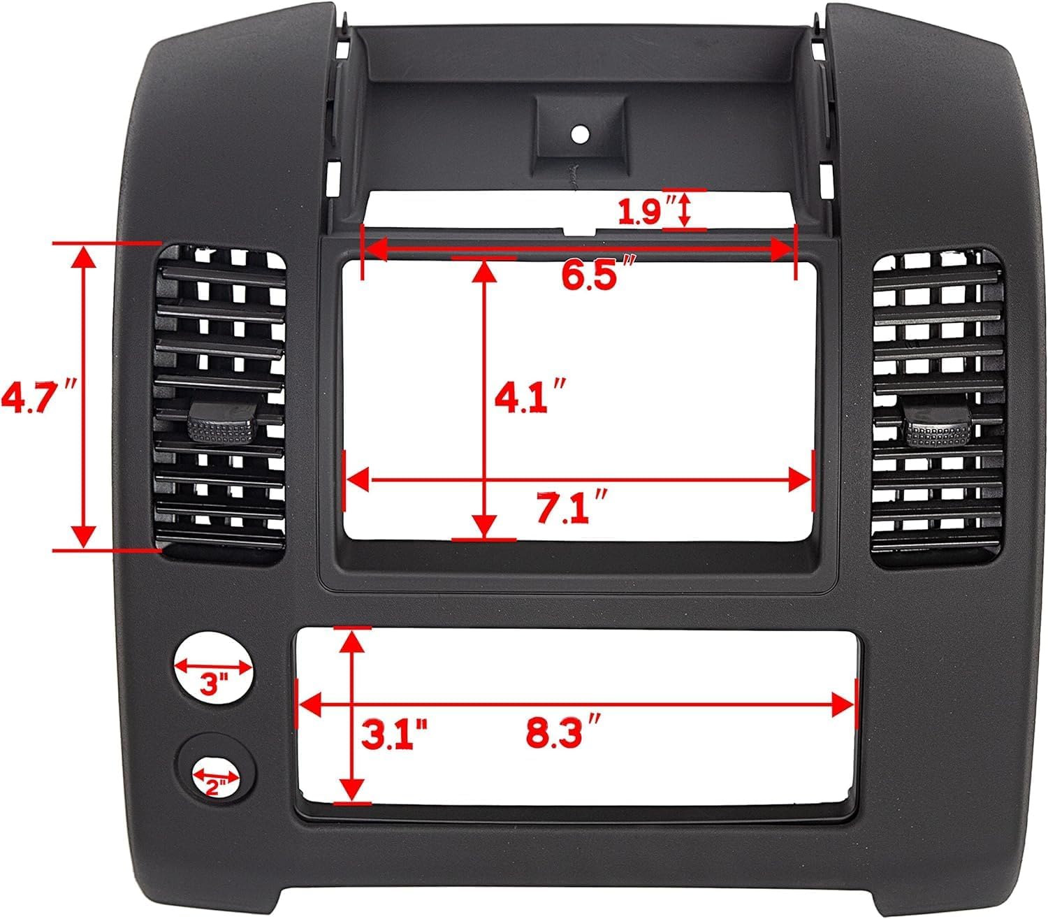 ECOTRIC Front Center Dash Console Compatible with 2006-2016 Nissan