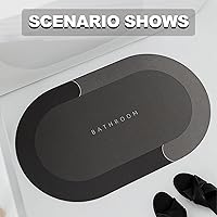 Vista 7 de Tapete de baño, suave y absorbente, de secado rápido, antideslizante y suave, fácil de cuidar, alfombras de baño, hogar y cocina