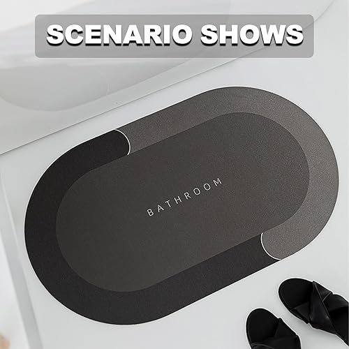 Miniatura 7 de Tapete de baño, suave y absorbente, de secado rápido, antideslizante y suave, fácil de cuidar, alfombras de baño, hogar y cocina