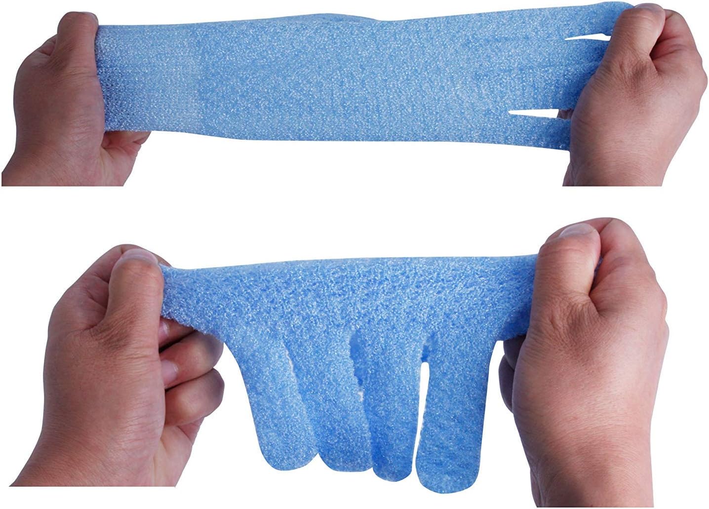 EvridWear Exfoliating Dual Texture Bath Gloves for Shower, Spa, Massage and Body Scrubs, Dead Skin Cell Remover, Gloves with Hanging Loop (2 Pairs Heavy) : Everything Else