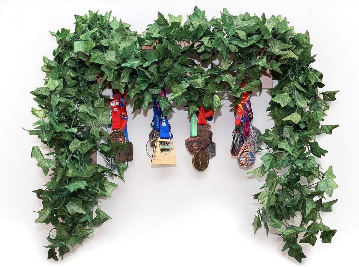 Yebazy 5 Pack (40 Foot) Big Atificial Ivy Leaves Fake Ivy Greenery garlands Hanging Plant Wedding Party Garden Outdoor Home Decor