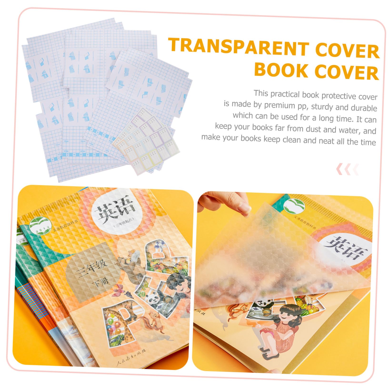 LALAFINA 3 Ensembles Couverture De Transparent Autocollante Ensemble Pour Protection De Manuels Scolaires Et À Usure Facile À Installer Pour Étudiants Et Écoles 30 Pièces * 3