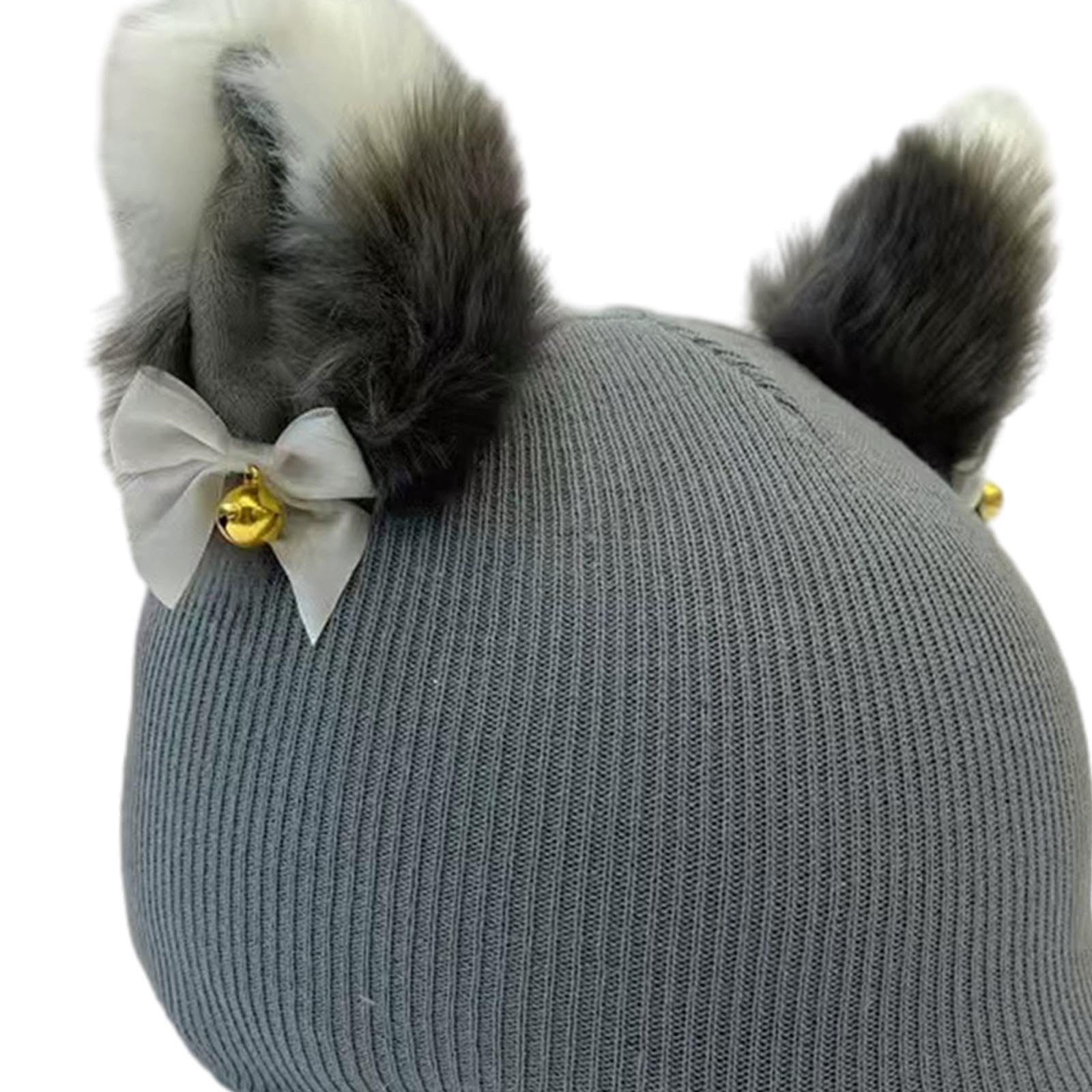 Pokrowiec na kask narciarski śnieg ochraniacz kreatywny sporty zimowe kask narciarski dekoracja szary kotek, szary kot, 55-62 cm