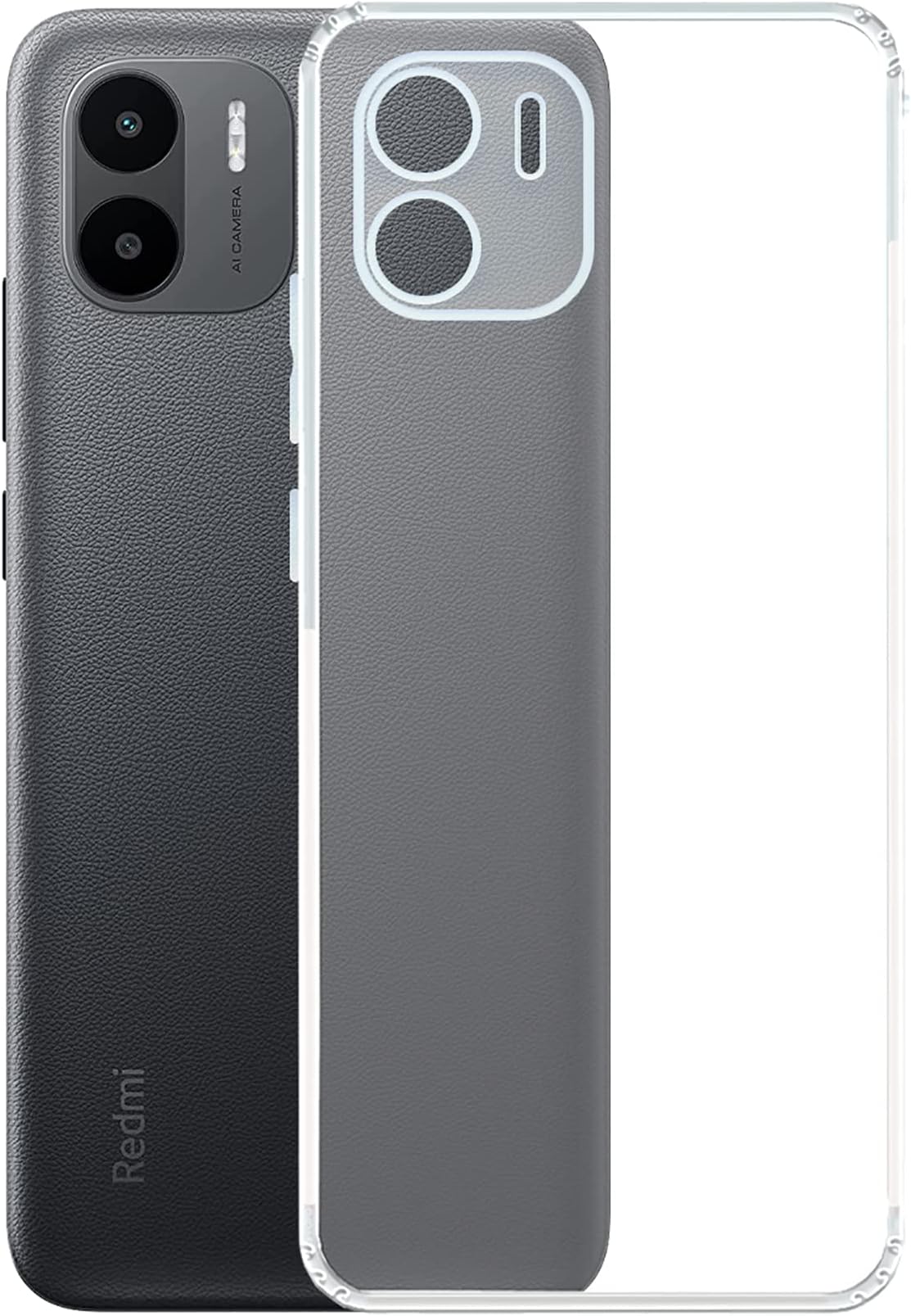Back Cover for Redmi A1 (Silicone|Transparent|Camera Protection)