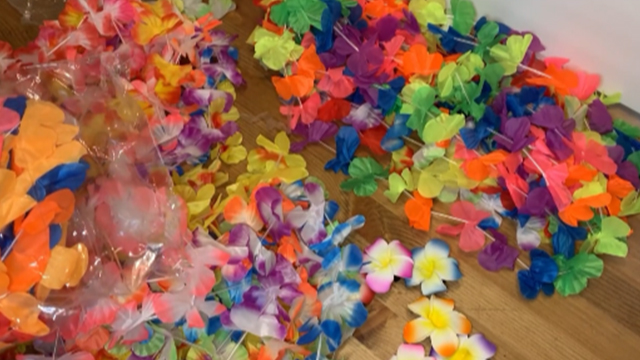 Collana Hawaiana Fiori Multicolore &ndash; Ghirlanda Tropicale Per Party Luau, Festa In Spiaggia, Carnevale